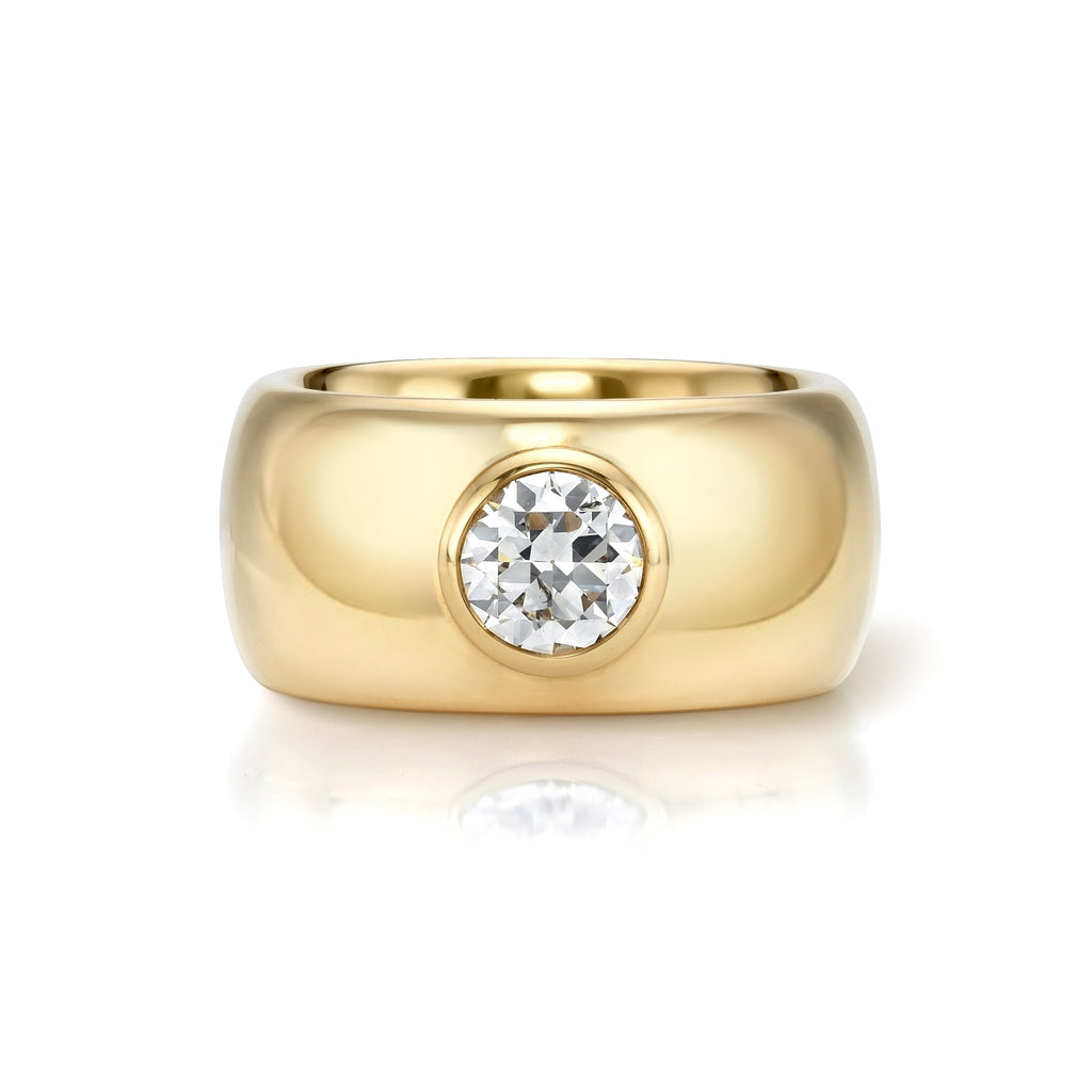 Tension Set Solitaire Diamond Engagement Ring 14k Yellow Gold 1ct - U6421