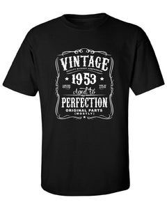 64th Birthday in 2017 Gift For Men and Women - Vintage 1953 Aged To Perfection Mostly Original Parts T-shirt Gift idea. More colors N-1953