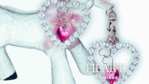 Heart Earrings With Crystal