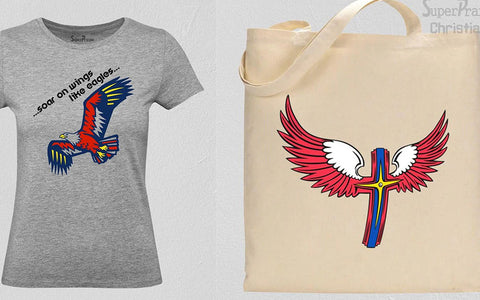 Cross Wings Tote Bag