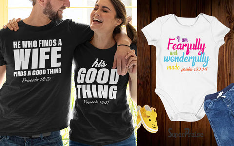 I Am Fearfully And wonderfully Made Christian Bible Verse Baby Bodysuit