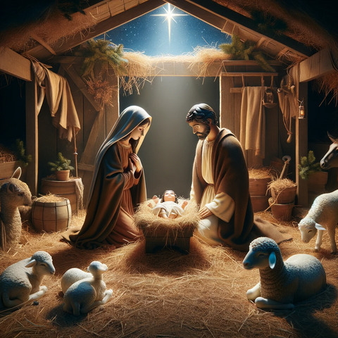 Christmas nativity Jesus in the manger