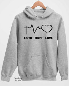 Faith Hope Love Long Sleeve T Shirt Sweatshirt Hoodie