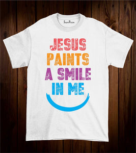 Smiling Jesus Painting T Shirt