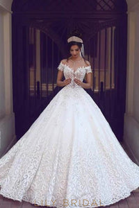 cathedral length train wedding gowns