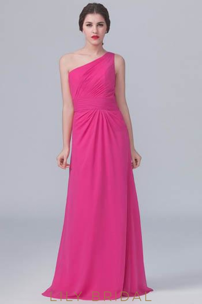 plain pink bridesmaid dresses