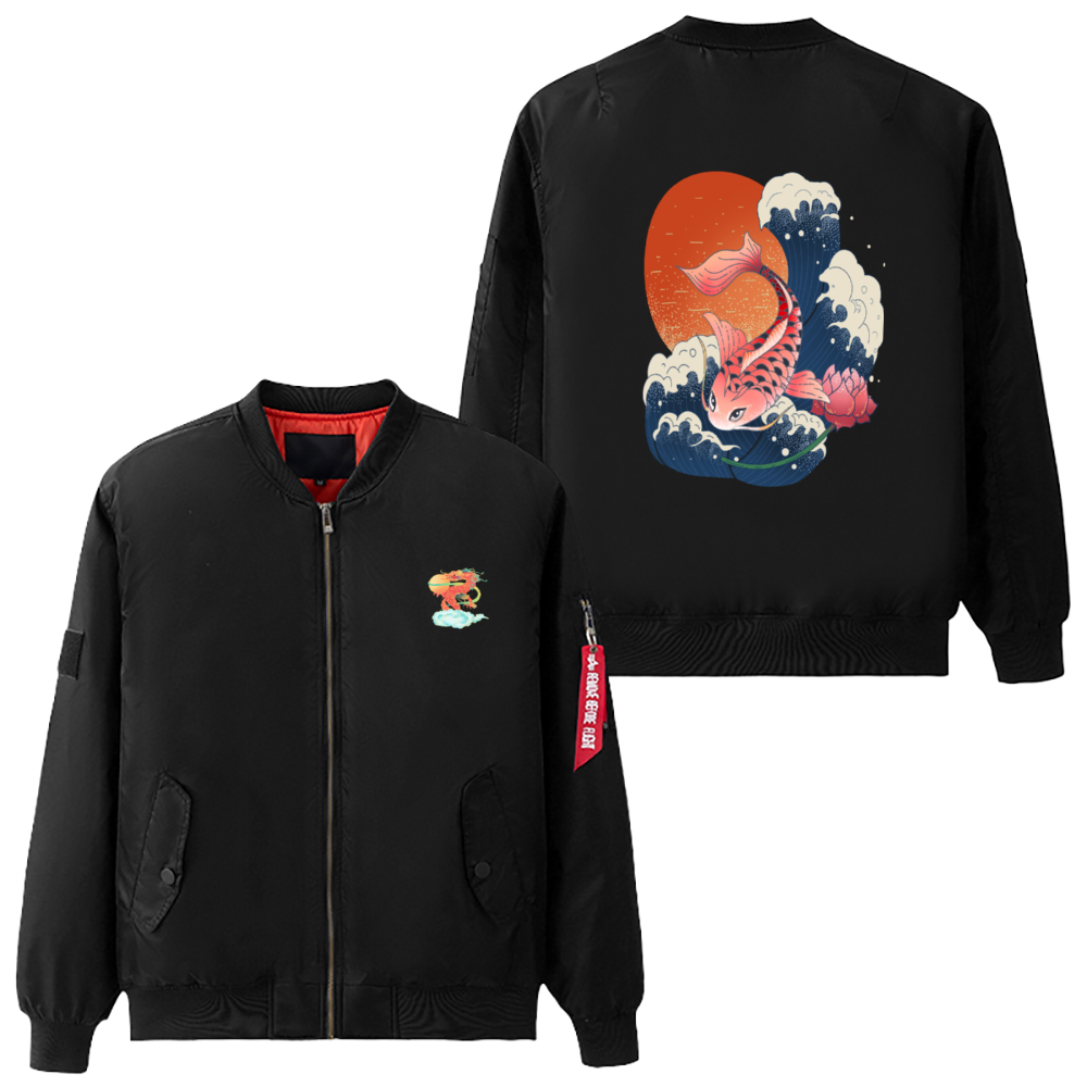 Carpe Diem Asian Art Bomber Jacket | That Hoody Shop