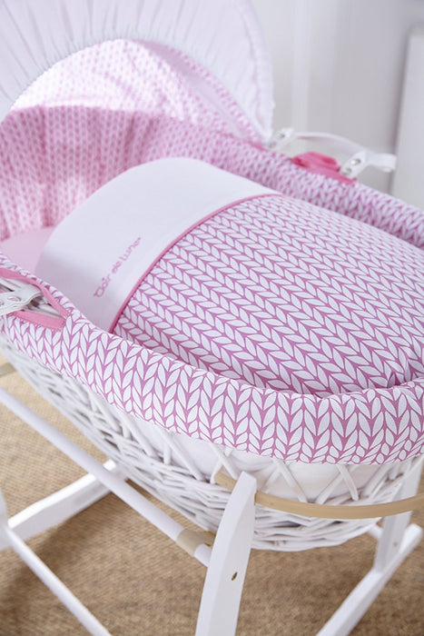 clair de lune moses basket pink