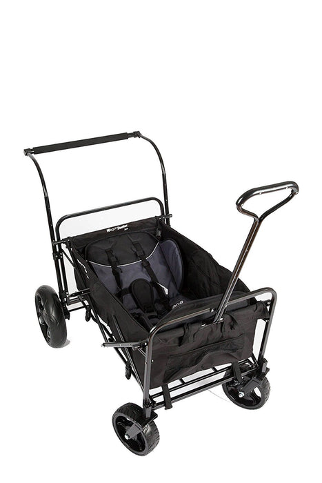 folding wagon with push handle