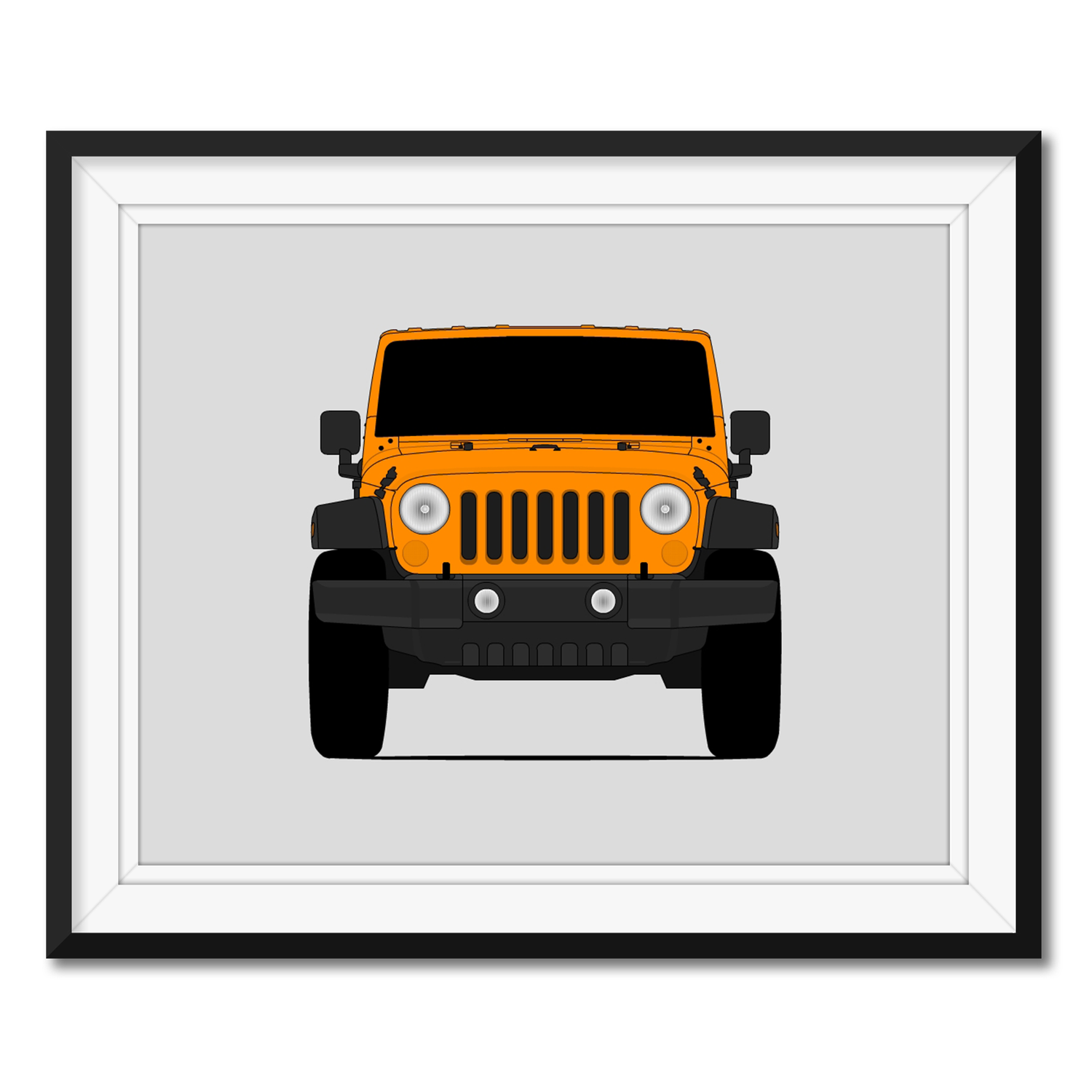 Jeep Wrangler JK (2007-2018) 3rd Generation Car Poster – Custom Car Posters