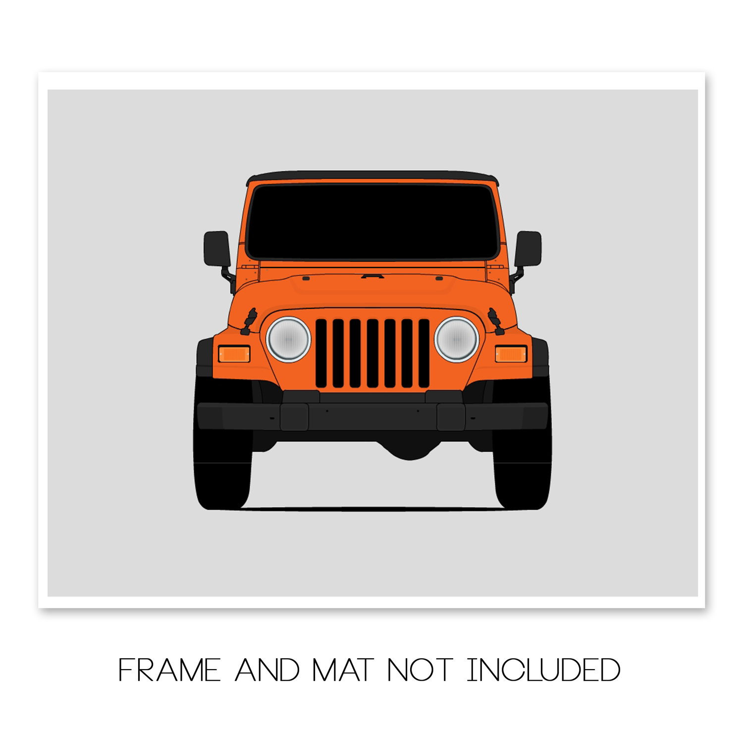 Jeep Wrangler TJ (1997-2006) 2nd Generation Car Poster – Custom Car Posters