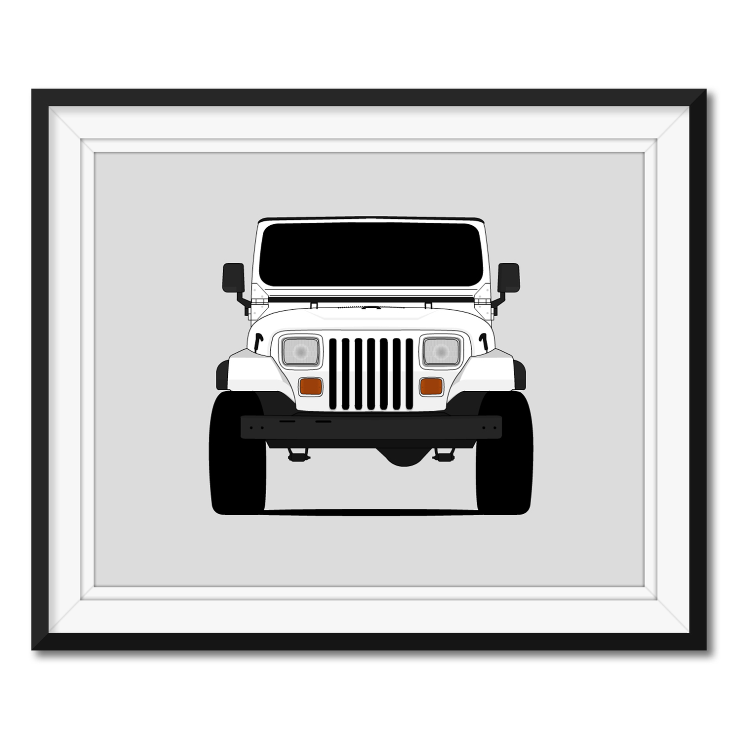 Jeep Wrangler YJ (1987-1995) 1st Generation Car Poster – Custom Car Posters