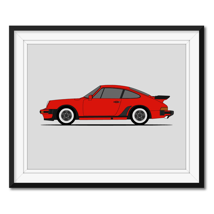 Porsche 911 930 Carrera (1981-1983) (Side Profile) Car Poster – Custom Car  Posters