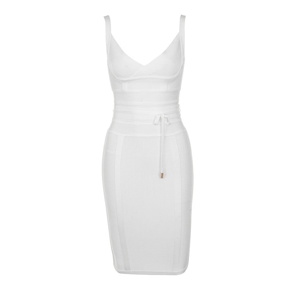 bandage tie waist dress