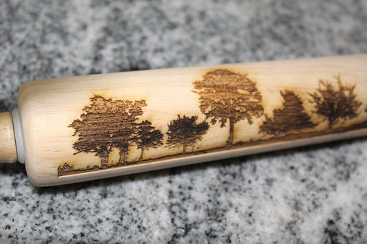 Flourish, Texture, Embossed, Engraved, Wooden Rolling Pin, Cookie Stam –  Footsteps in the Past