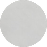 Plain circular white sample, smooth texture, isolated on a black background.