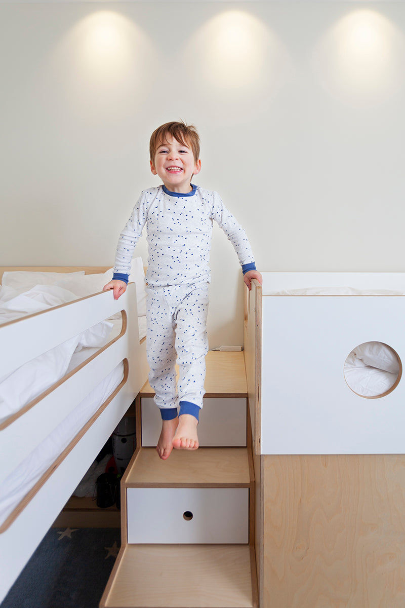 Low Loft Bed with Stairs