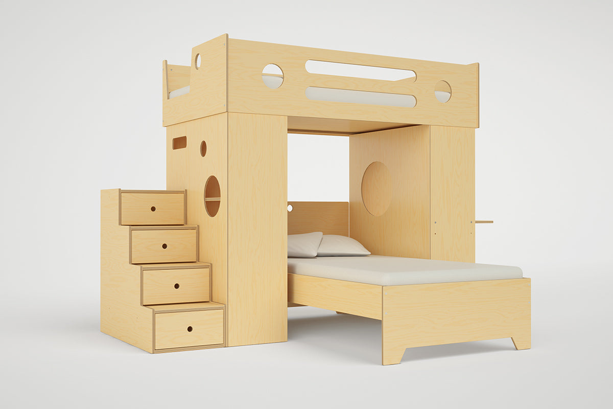 t shaped bunk bed