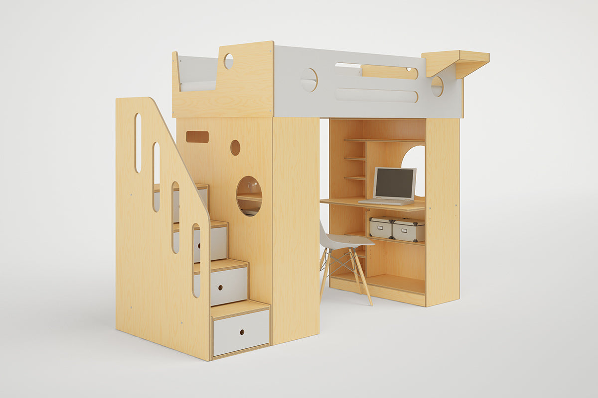 kids bed with stairs