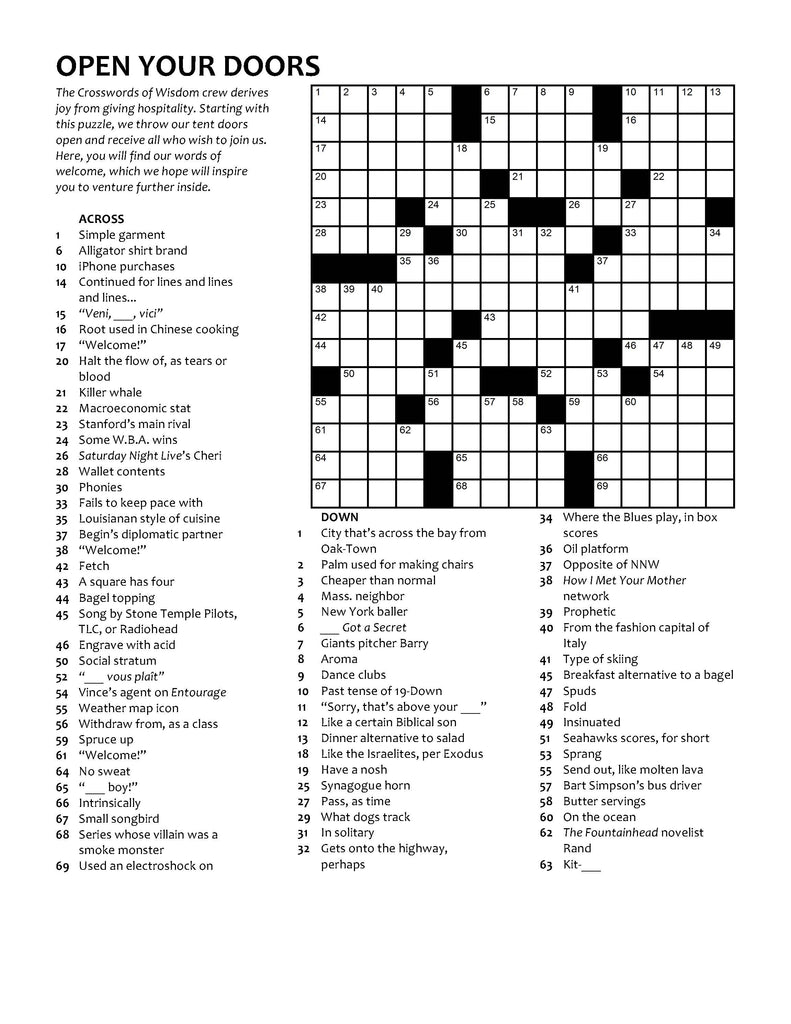 Crosswords of Wisdom Volume 1 (PDF) Lone Shark Games