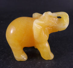 Orange Aventurine Elephant Sculpture Figurine
