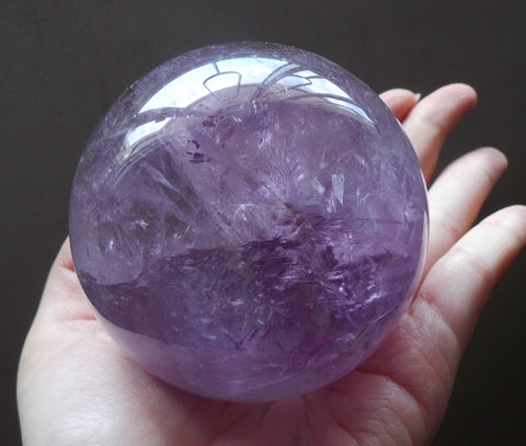 Polished Amethyst Sphere Healing Gemstone 
