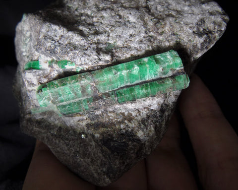 Emerald Raw Mineral Specimen Rock Matrix
