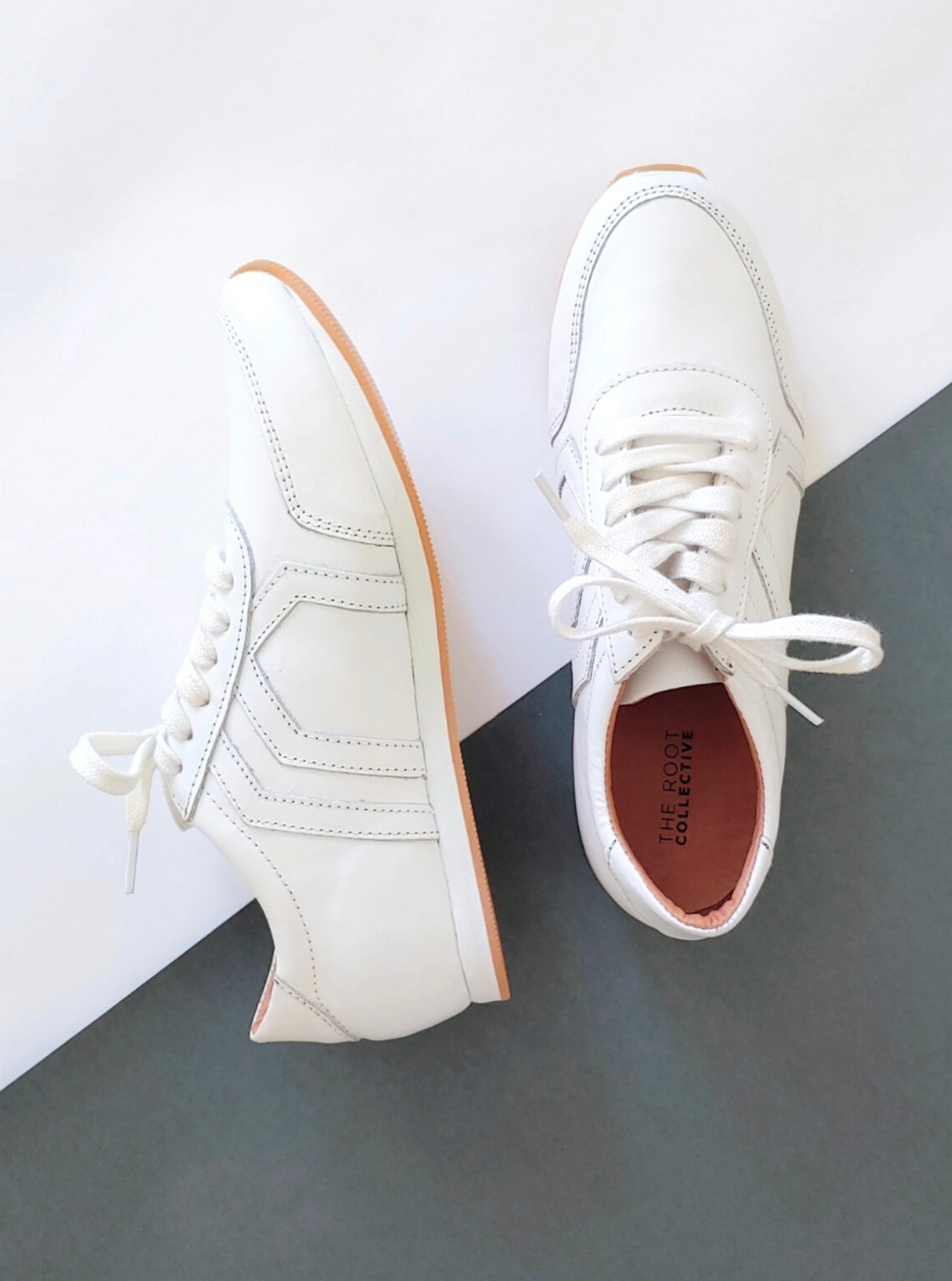 Jessie Sneaker in Solid Snow Leather (FINAL SALE) - The Root Collective product image