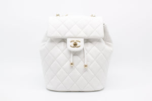 Chanel Lambskin Quilted Jumbo Flap Bag Beige 