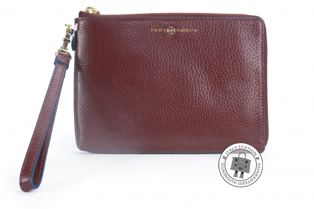 Tory Burch 22159116 Brody Large Wristlet Purple Calfskin Pouch Ghw – Italy  Station