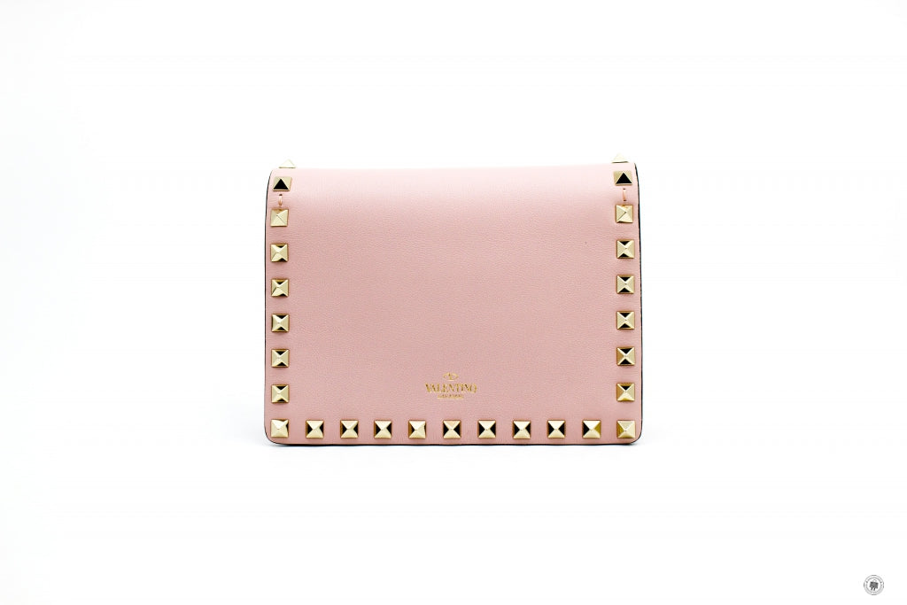 valentino rockstud clutch with chain