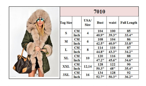 mountainviewsimmentals Thickened Grey Warm Military Amry Style Beige Faux Fur  Casual  Parka Hood Women Hooded Long Winter Jacket Overcoat