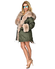 mountainviewsimmentals Thickened Warm Milk Beige Faux Fur Casual Parka Fashion Luxury Women Hooded Long Winter Jacket Overcoat EU SIZE S-2XL-3XL