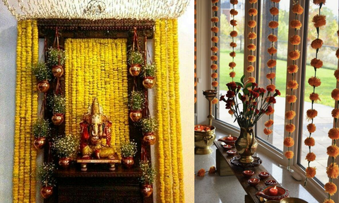 Fresh Flowers Decoration For Ganapati – Champs Fleur