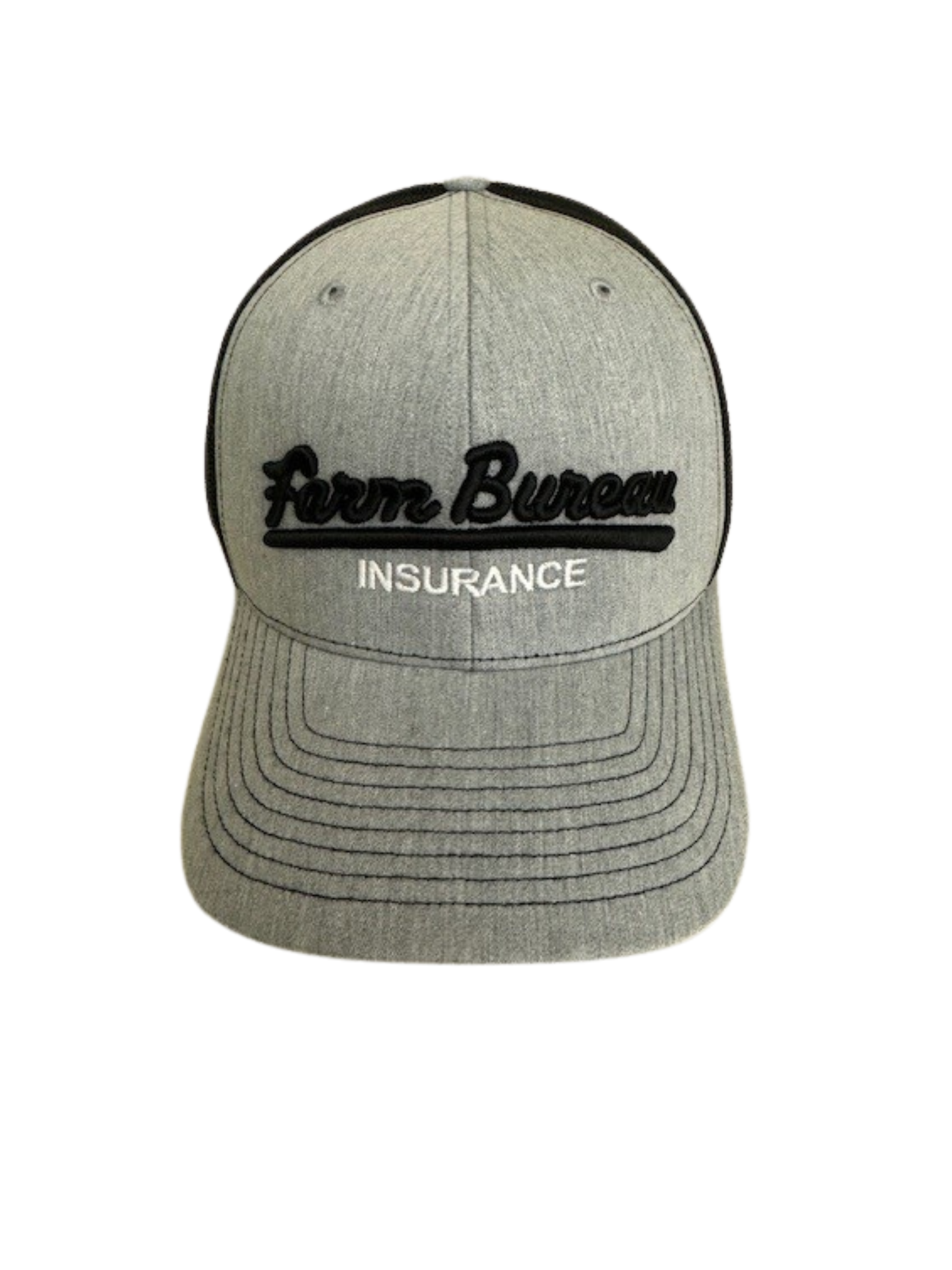 Richardson 112 3D Embroidered Trucker Hat - Heather Gray / Black