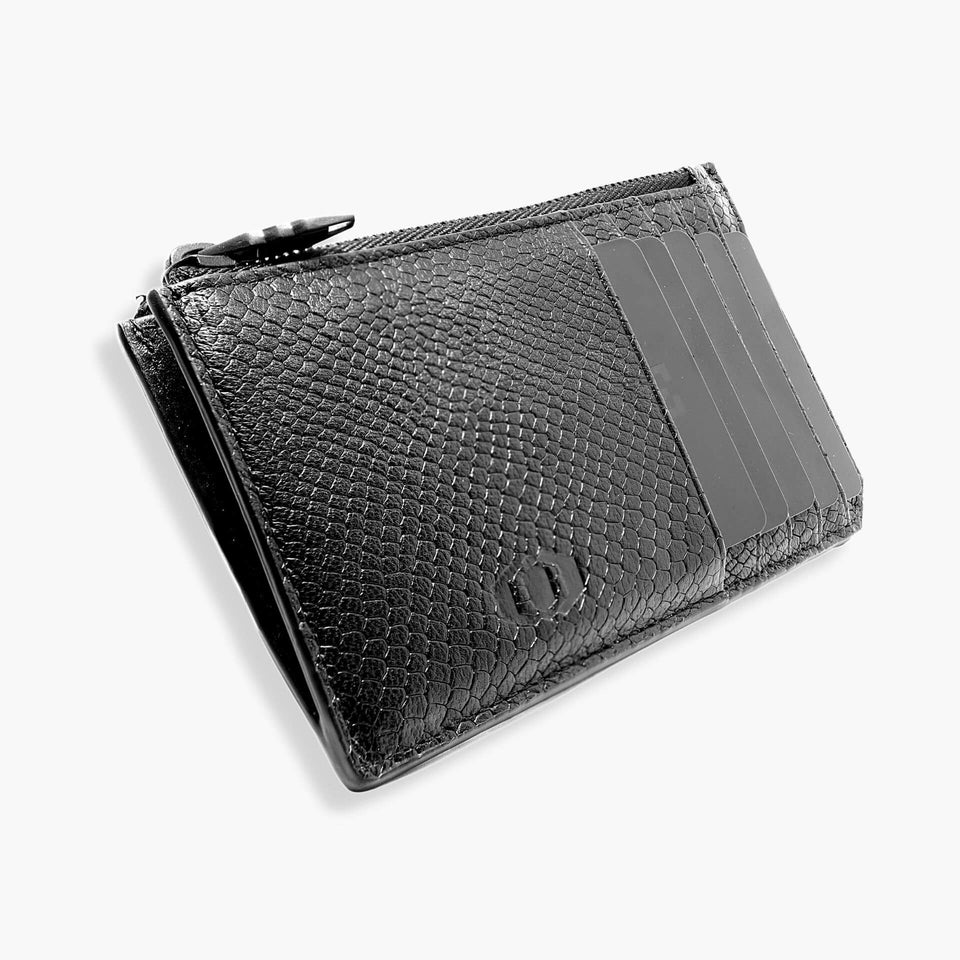 Snake Eye Bifold Zip Wallet with Coin Pocket