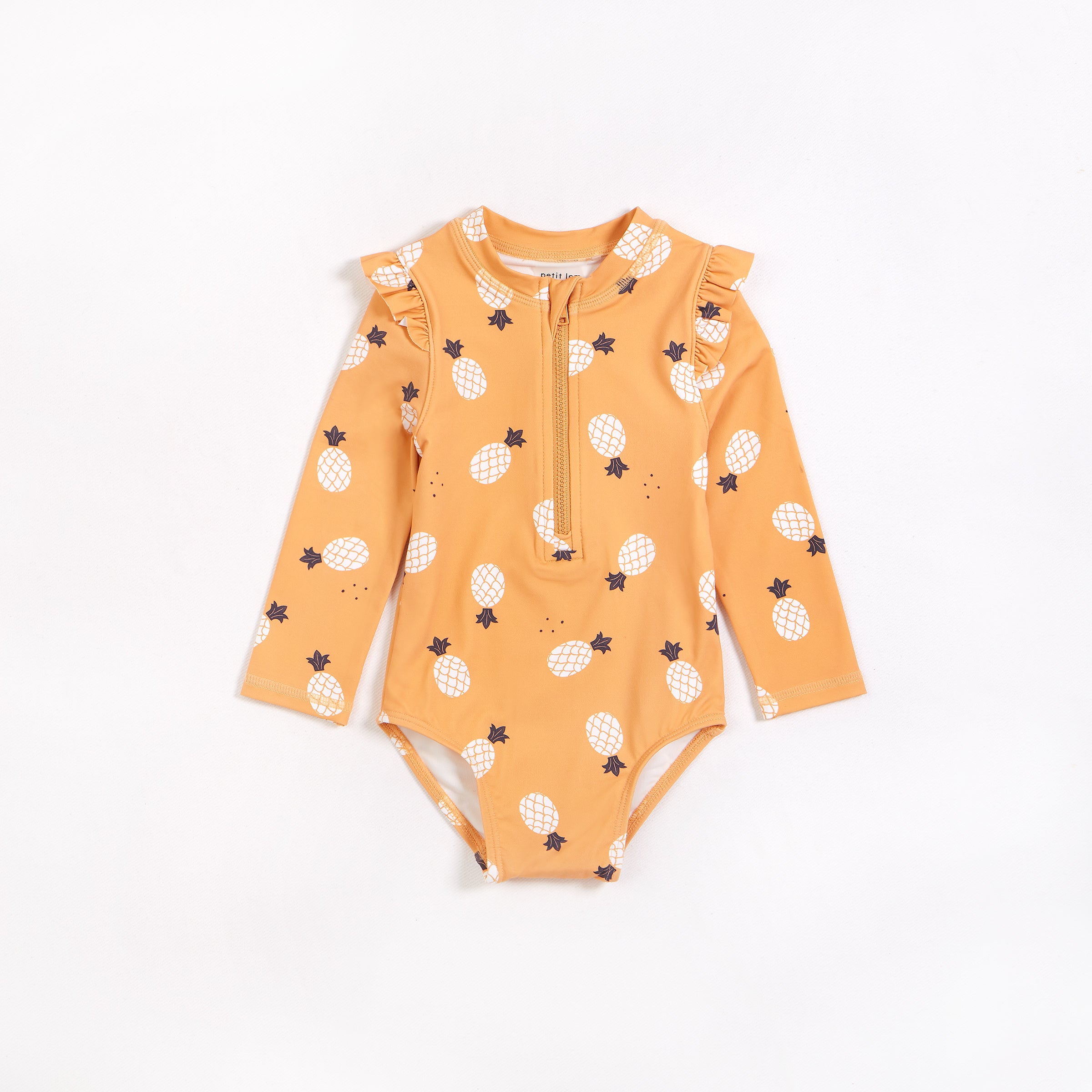 Pineapples on Sunset Long Sleeve One-Piece Swimsuit – 