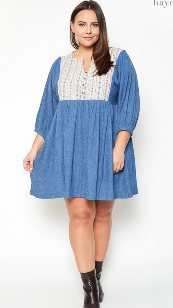 denim dress curvy