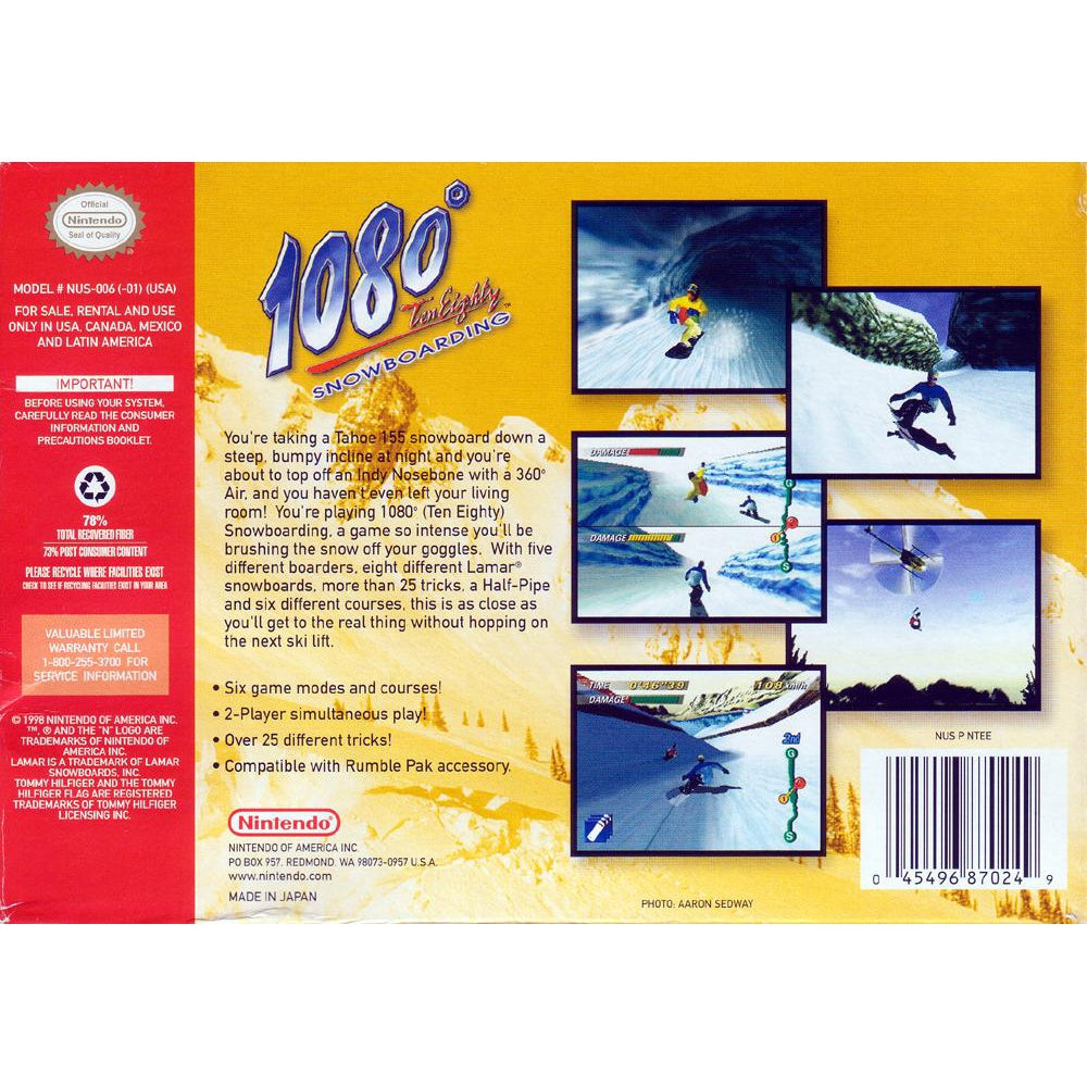 nintendo 64 snowboarding game