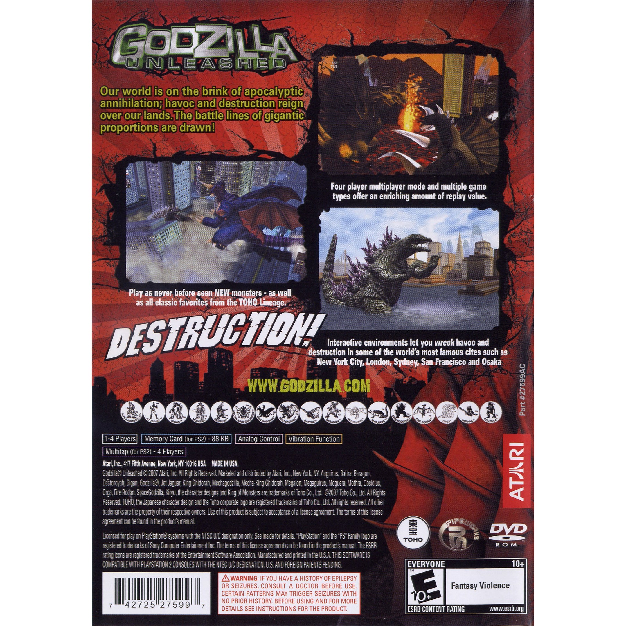 Godzilla Unleashed Playstation 2 Ps2 Game For Sale Your Gaming Your Gaming Shop 7190