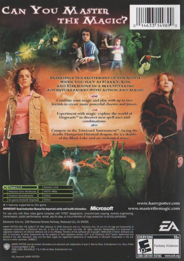 Harry Potter and the Goblet of Fire - Microsoft Xbox Game