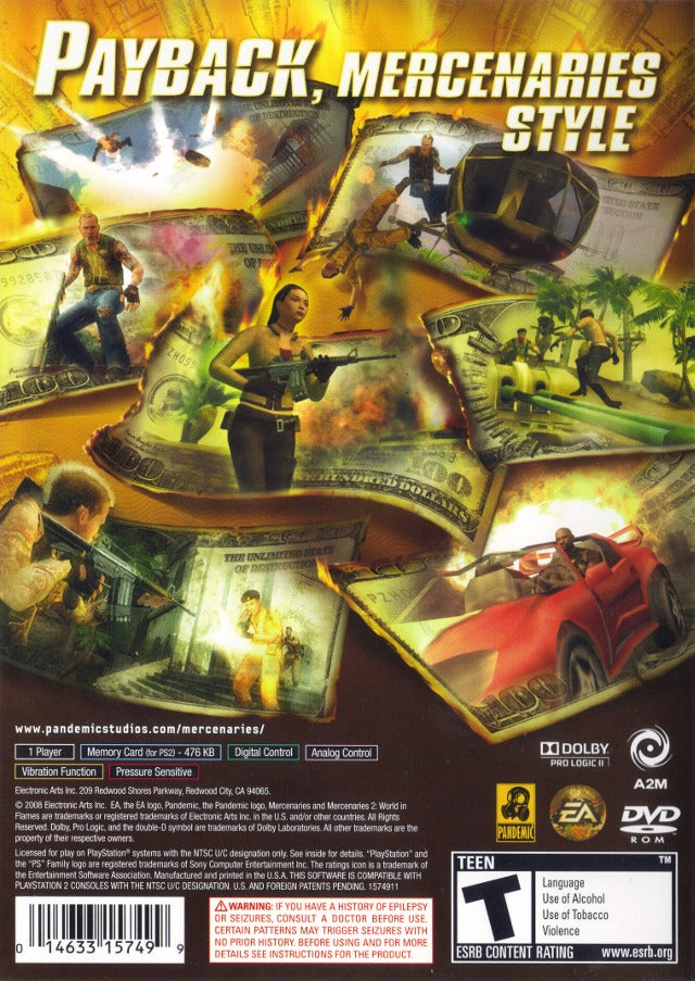 mercenaries 2 world in flames ps2