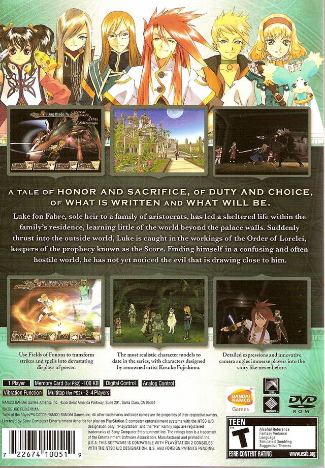 Tales of the abyss ps2 настройка эмулятора