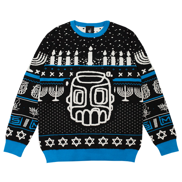 Line Sketch Hanukkah Knit Sweater Mike Shinoda