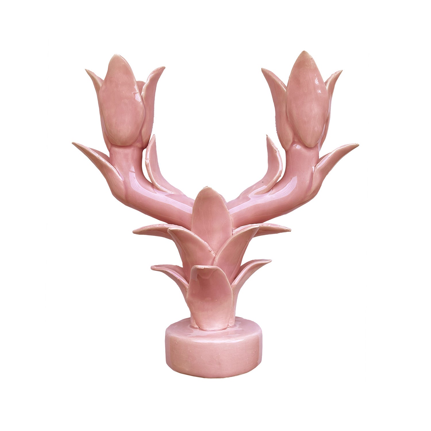 Image of Pink Tulip Candelabra