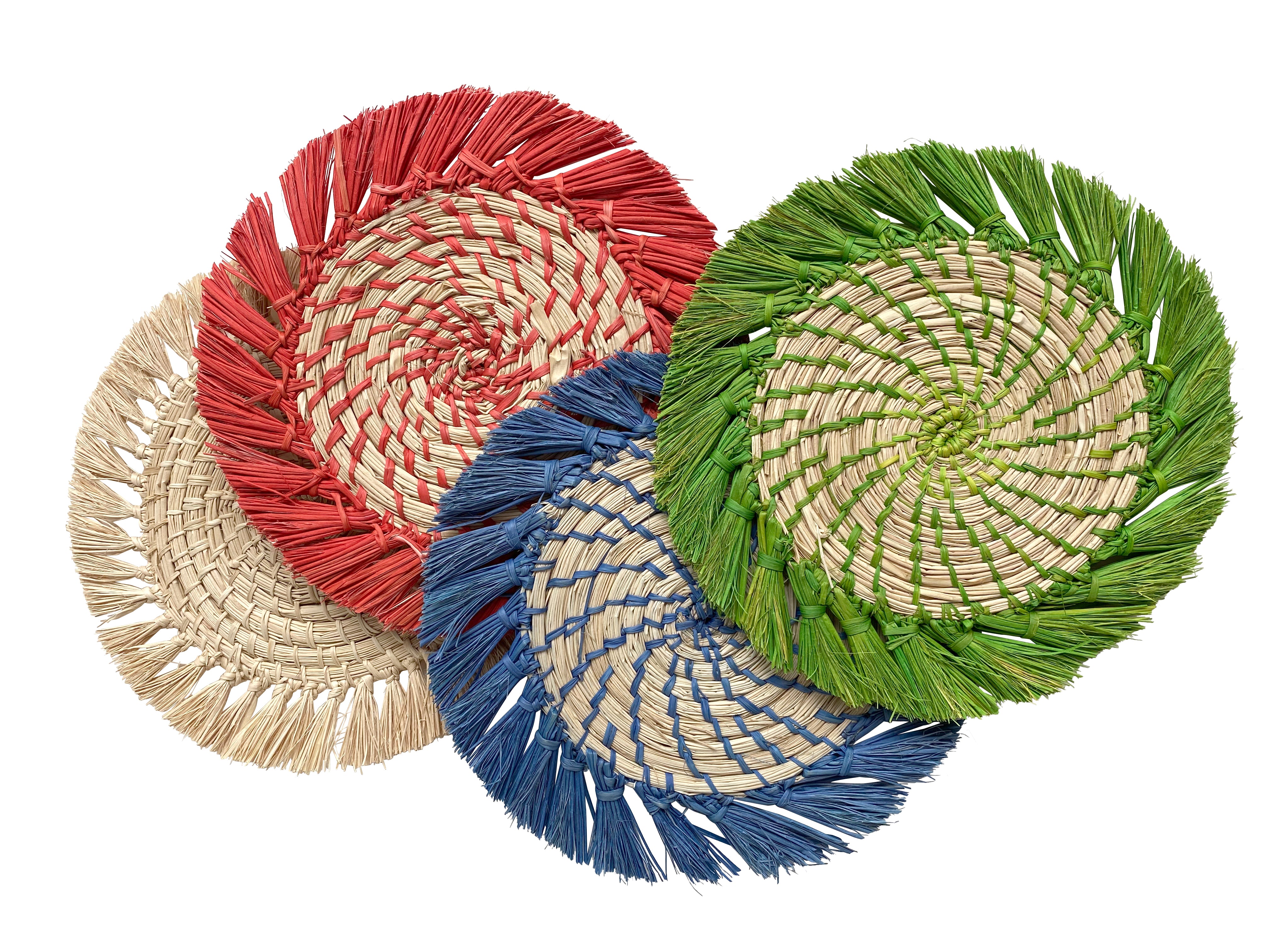 Image of Woven Palm Table Set