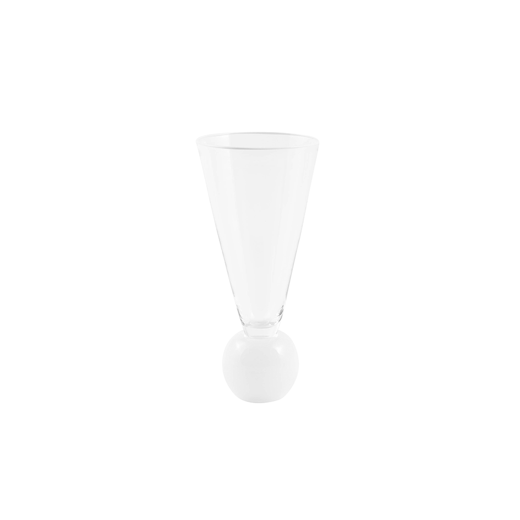 Image of Palla Champagne Flute - Clear & White