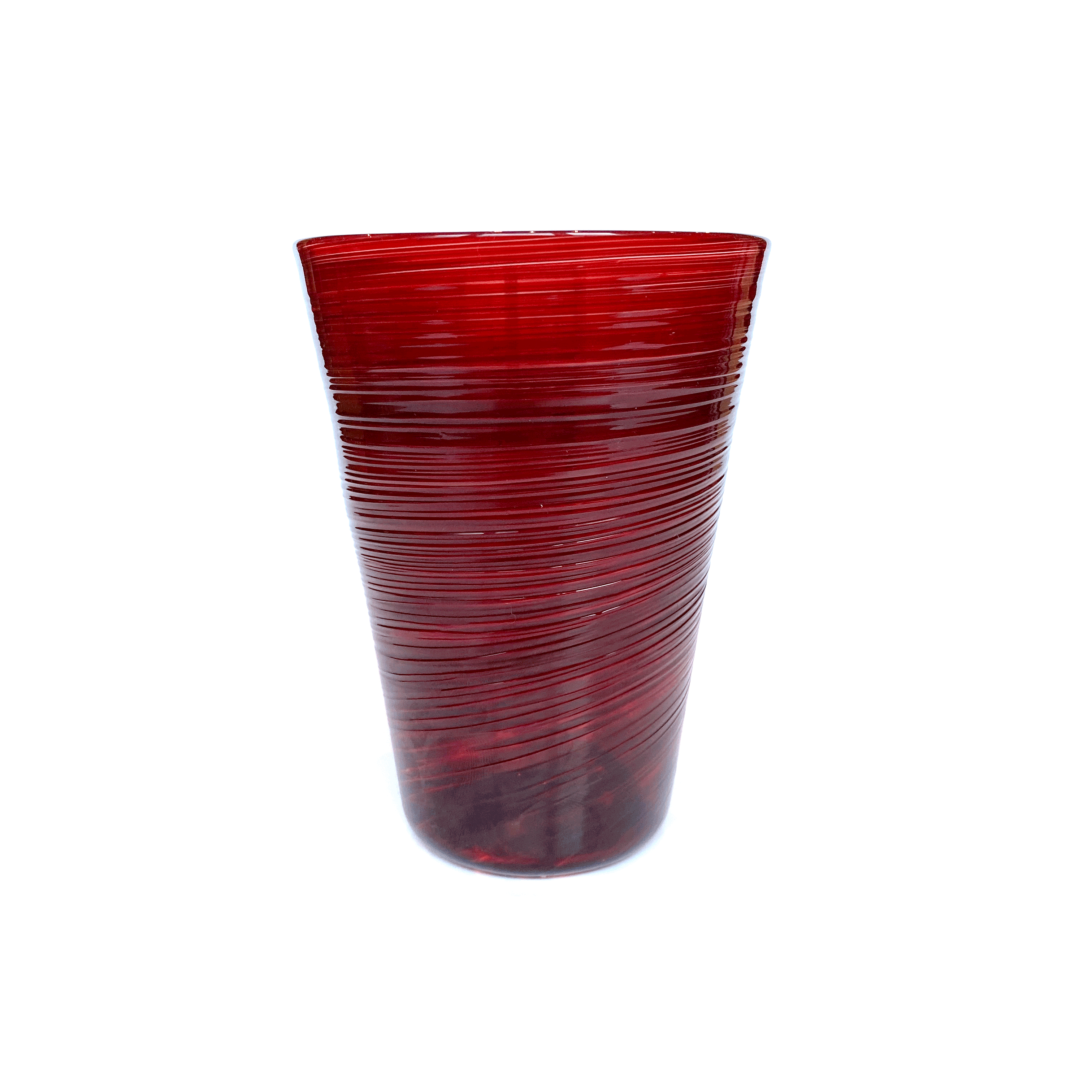 Image of Red Twist Water Glass