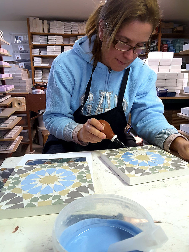 Fabrication d'Azulejos hispano-arabes - Boutique en ligne Luisa Paixão