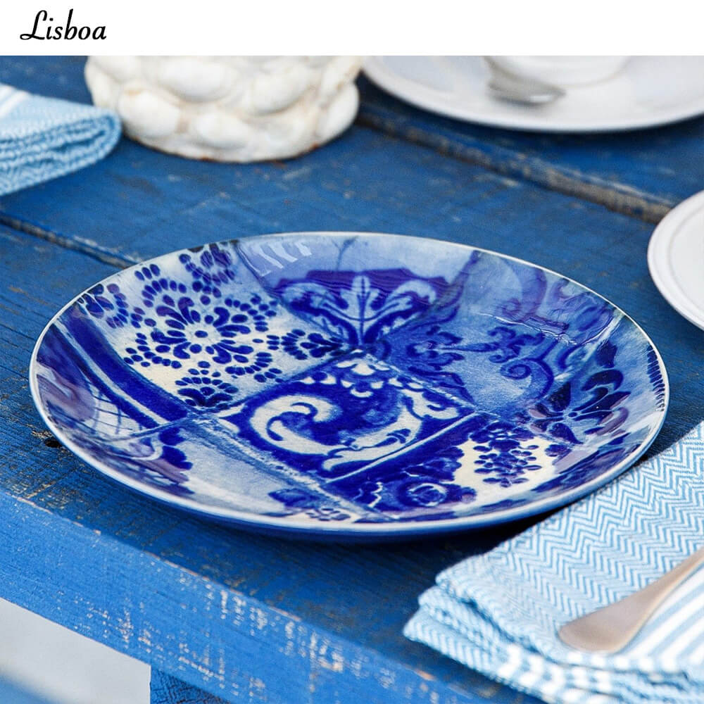 Assiette à dessert émaillée bleue I Vaisselle portugaise – Luisa Paixao